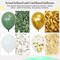 60pcs 12inch Sage Green White Metallic Gold Confetti Balloons (White Gold Green) 12.6 x 7.9 x 0.45 inches